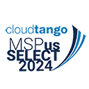 Logo with text: "cloudtango MSP us SELECT 2024" and a stylized graphic element.